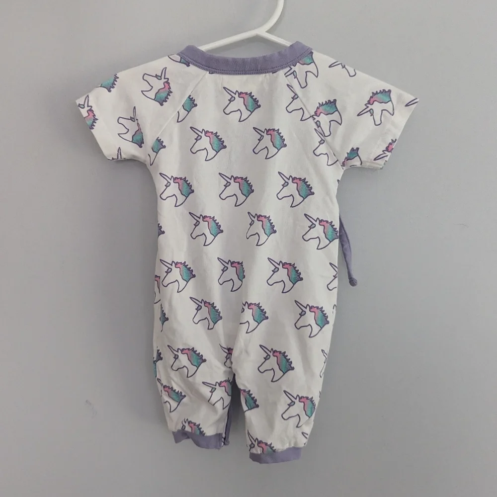 Girls Baby Monica & Andy Unicorn Rainbow Kimono One Piece 3-6 Months